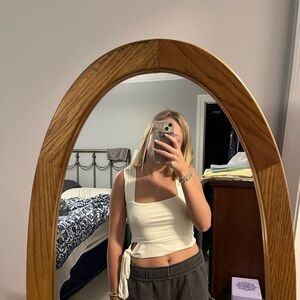 Vestique White Tie Cropped Tank